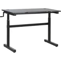 Beliani Gaming-Tisch Schwarz MDF Metall 120 x 60 cm RGB LED-Beleuchting Manuell Verstellbar Futuristisch Modern Jugendzimmer Büro