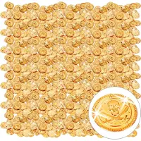 Relaxdays 1152 x Goldtaler Piraten Gold