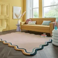 Flair Rugs Wollteppich Organisch - Leo Beige Bunt 120x170 cm