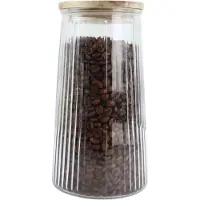 OTIX Vorratsglas mit Deckel Bonbonglas 1300ml Akazienholz SIRIUS
