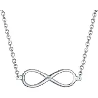 Lulu & Jane Diamant-Kette Infinity Sterling Silber Diamant in silber | Gr.: 40 cm