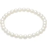 Lulu & Jane Perlen-Armband Muschelkernperle in weiß | Gr.: 16 cm