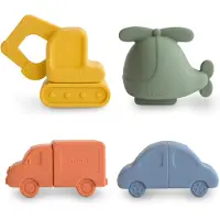 Mushie Badespielzeug Fahrzeug 4er-Pack