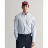 Gant für Herren. 3000132 Hemd Slim Fit Streifen Popeline hellblau (XL), Lässig, Baumwolle, Klassisch, Langarm