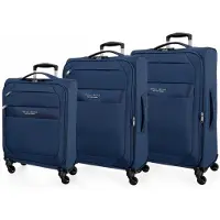 Joumma Bags Textilreisetaschen-Set ROLL ROAD ROYCE Blau, 55-66-76cm, 5019423