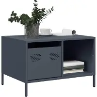 vidaXL Couchtisch Anthrazit 68,5x50x43,5 cm Kaltgewalzter Stahl