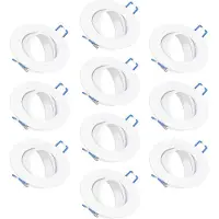 HOFTRONIC™ Balos GU10 Einbaurahmen 10x IP20 Schwenkbar Weiß
