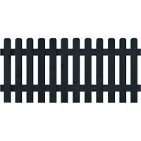 Intergard Staketenzaun holz 80x180cm (Schwarz)
