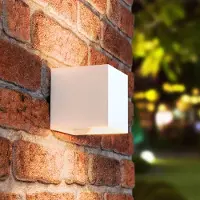HOFTRONIC™ LED Wandleuchte 7W 560lm 3000K IP65 Weiß Cube Up Down