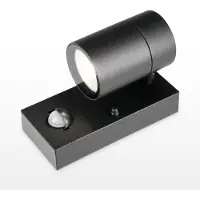 HOFTRONIC™ LED-Wandleuchte 4W 345lm 6500K IP44 Schwarz Sensor GU10