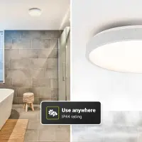 HOFTRONIC™ LED Deckenleuchte 18W 1800lm IP44 Weiß CCT Fernbedienung Ø30 cm
