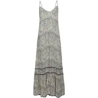 Superdry für Damen. W8011294A Langes blaues trägerloses Kleid (L), Lässig, Viskose, Ärmellos / Hosenträger