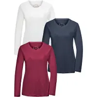 Goldner Kurzgröße: Basicshirt-Set mit Rundhals in weiß / marine / cyclam | Gr.: 24
