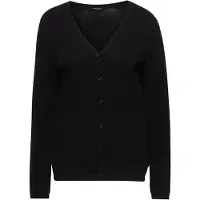 Goldner Strickjacke "Kurzgröße Weiche Kaschmirstrickjacke mit V-Ausschnitt" Ohne