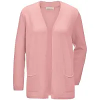 Goldner Cardigan in langer offener Form in puder | Gr.: 50