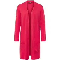 Goldner Kurzgröße: Kaschmir-Longstrickjacke mit Schlitzen in pink | Gr.: 25