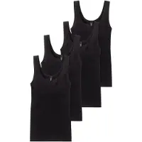 Schiesser Trägertop Cotton Essentials in Schwarz | Gr.: 42