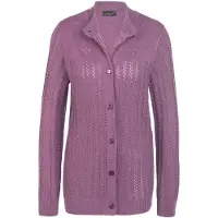 Goldner Kurzgröße: Ajourstrickjacke in hortensie / melange | Gr.: 22