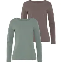 Vivance Langarmshirt in mint, taupe | Gr.: 36-38