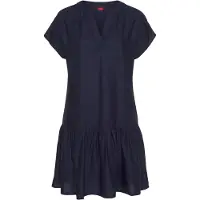 s.Oliver Blusenkleid "mit Volant am Rock" Ohne Taschen luftiges Tunikakleid, Sommerkleid,leichtes Strandkleid,Cover-up, Basic
