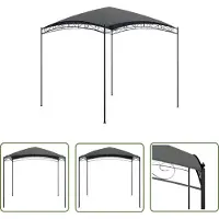 The Living Store Pavillon 3x3x2,65 m Anthrazit 180 g/m²