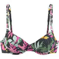 Vivance Bikini-Oberteil in Schwarz/ Grün/ Pink - 38F-Cup