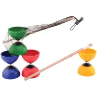 Outdoor Fun Diabolo mit Holzstäben gefärbt