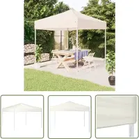 The Living Store Partyzelt Faltbar Creme 3x3 m