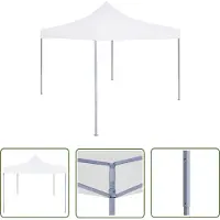 The Living Store Profi-Partyzelt Faltbar 3 x 3 m Stahl Weiß