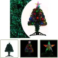 The Living Store Künstlicher Weihnachtsbaum mit Ständer/LED 64 cm Glasfaser