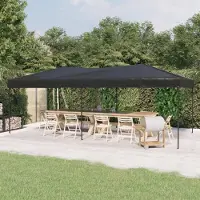 The Living Store Partyzelt Faltbar Anthrazit 3x6 m