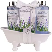 Accentra Badeset Lavendel in Keramikbadewanne 320 ml