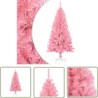 The Living Store Künstlicher Weihnachtsbaum mit Ständer Rosa 150 cm PVC