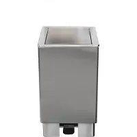 Saro Edelstahlmülleimer 90 Liter, Modell Jupiter Hygiene, Desinfektion, Reinigen