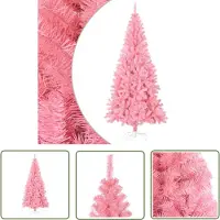 The Living Store Künstlicher Weihnachtsbaum mit Ständer Rosa 180 cm PVC
