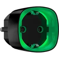 Ajax 230V sokkel, smart stik med energimonitor, maks belastning 2500W med LED indikation på forbrug. Trådløs 2-vejs 868 MHz, farve: sort