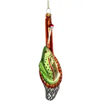 HD Collection Ornament Weihnachtskugel Fisch Glas Multi 16,7 cm (multi)