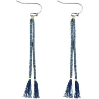 Everneed Nille Tassel Ohrringe - Faded Denim