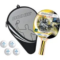Donic Tischtennis-Set -Schildkröt Tischtennis-Geschenkset Top Team 500, 1 Schläger, 4 Bälle inkl. Schlägerhülle, in neuer Kartonverpackung, tolles Komplettset für den Start, 788451