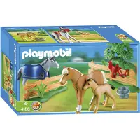 Playmobil 70266 Country Reiterhof Pferdekoppel - Pferde Spielzeug Set - Reiterhof Spielset Bauernhof Set Pferdekoppel und Reitstall für Kinder - Pferdehof Spielzeug