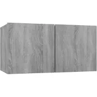 vidaXL TV-Wandschrank Grau Sonoma 60x30x30 cm Holzwerkstoff