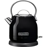KitchenAid Wasserkocher klassisch in schwarz mit 1,25Liter Kapazität 5KEK1222BOB