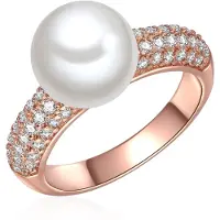 Lulu & Jane Ring aus Messing in roségold | Gr.: 52