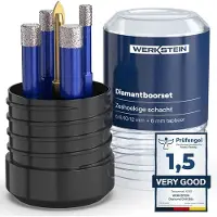 WERKSTEIN Diamantbohrer FBA, Set, 5-teilig, Diamanttrockenbohrer-Set 6-12 x 67 mm