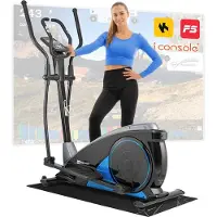 Hop-Sport Crosstrainer HS-060C mit magnetischem Widerstandssystem & 32 elektronischen Einstellstufen, Pulsmessung, Bluetooth, bis 150 kg belastbar