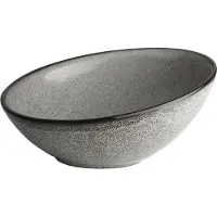 Olympia 4 Stück Mineral schräge Schüsseln 21,5cm. Schräger Rand für einen natürlichen Look