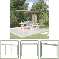 The Living Store Pavillon Beige 3x3 m 180 g/m² Stoff und Stahl