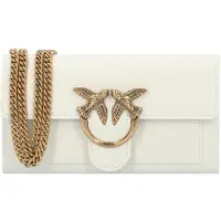 Pinko Umhängetasche Clutch Love One Wallet C White - Antique Gold creme