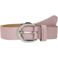 Tamaris Ledergürtel "Clara Silver", Damen, Gr. 120, rosa (hellrosa), Rindsleder, unifarben, Basic, Gürtel Ledergürtel, mit glänzender silberfarbener Schließe, unifarben, 3 cm breit