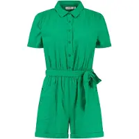 Shiwi Ladies Freya Mousseline Waffle Jumpsuit Basil Green Größe: S | Playsuits Outlet | Damen | Grün